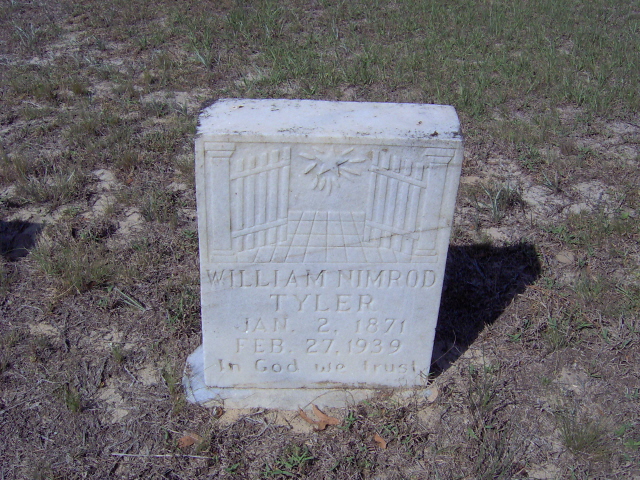 Headstone for Tyler, William Nimrod